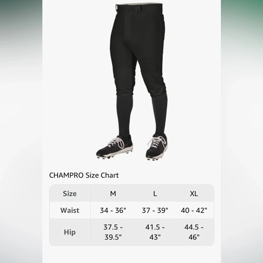 NWT CHAMPRO Men's Triple Crown 2.0 Baseball Knickers - Picture 7 of 8